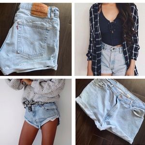 Levi’s Vintage High Waist Cut Off Denim Jean Short